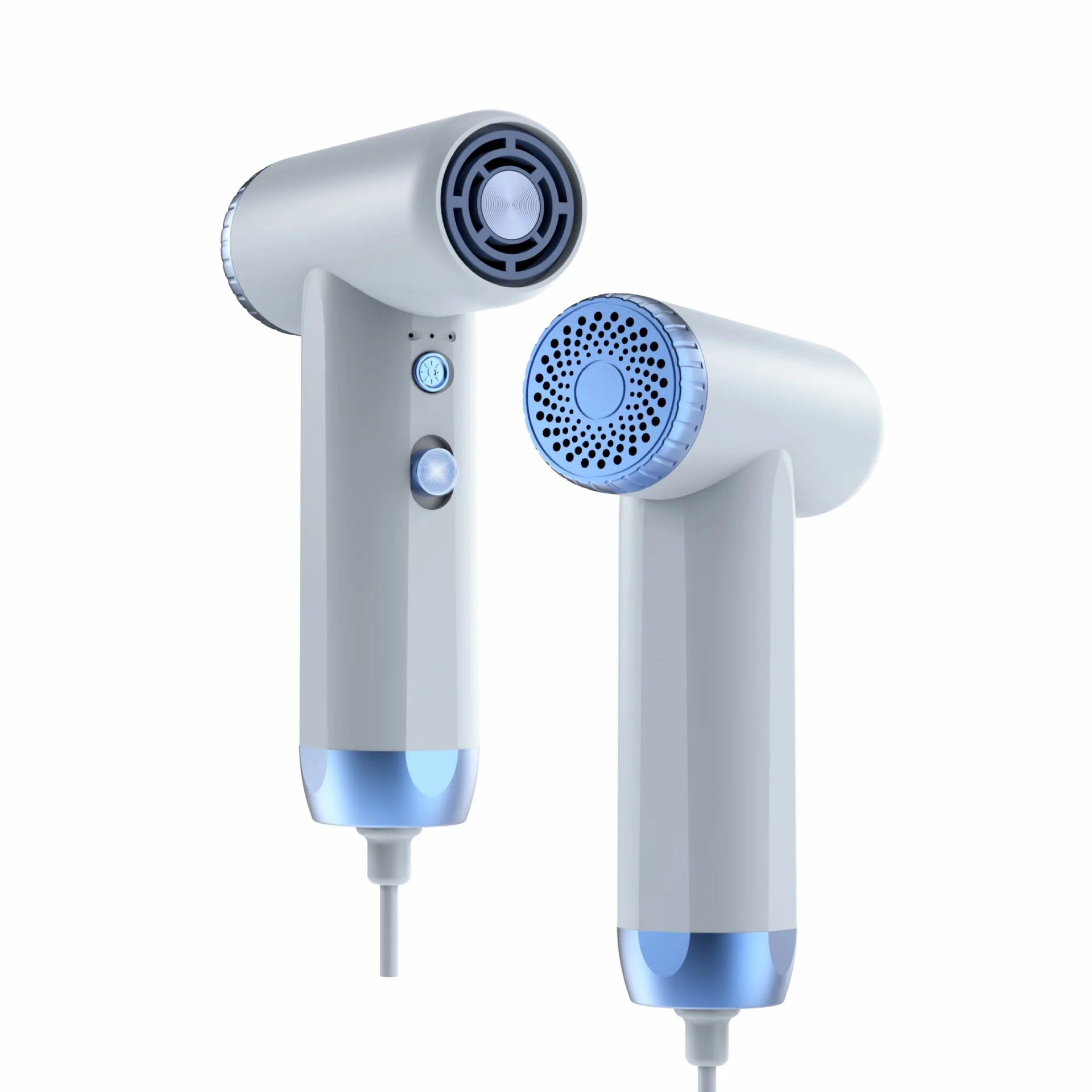 

Portable mini high-speed hair dryer with negative ion bladeless design saving space