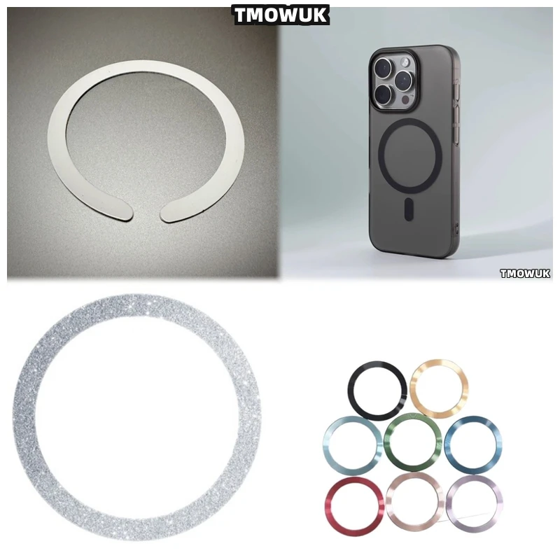 

For IPhone 13-16 Pro Max Plus Mini Magsafe Magnetic Ring Sticker Metal Plate Charging Pad