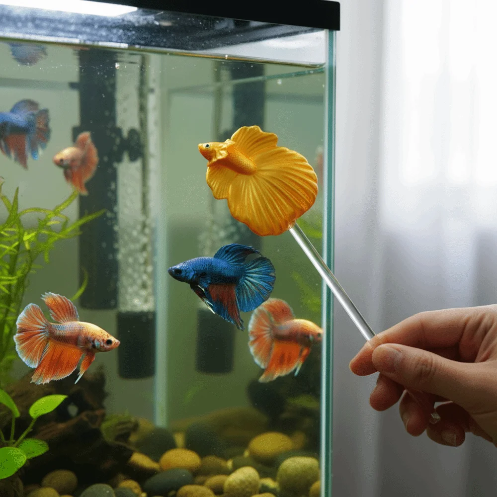 

Длинная палочка-дразнилка для рыб в форме рыбки, разноцветная, для дрессировки бетт, из смолы, интерактивная игрушка, аксессуар для аквариума