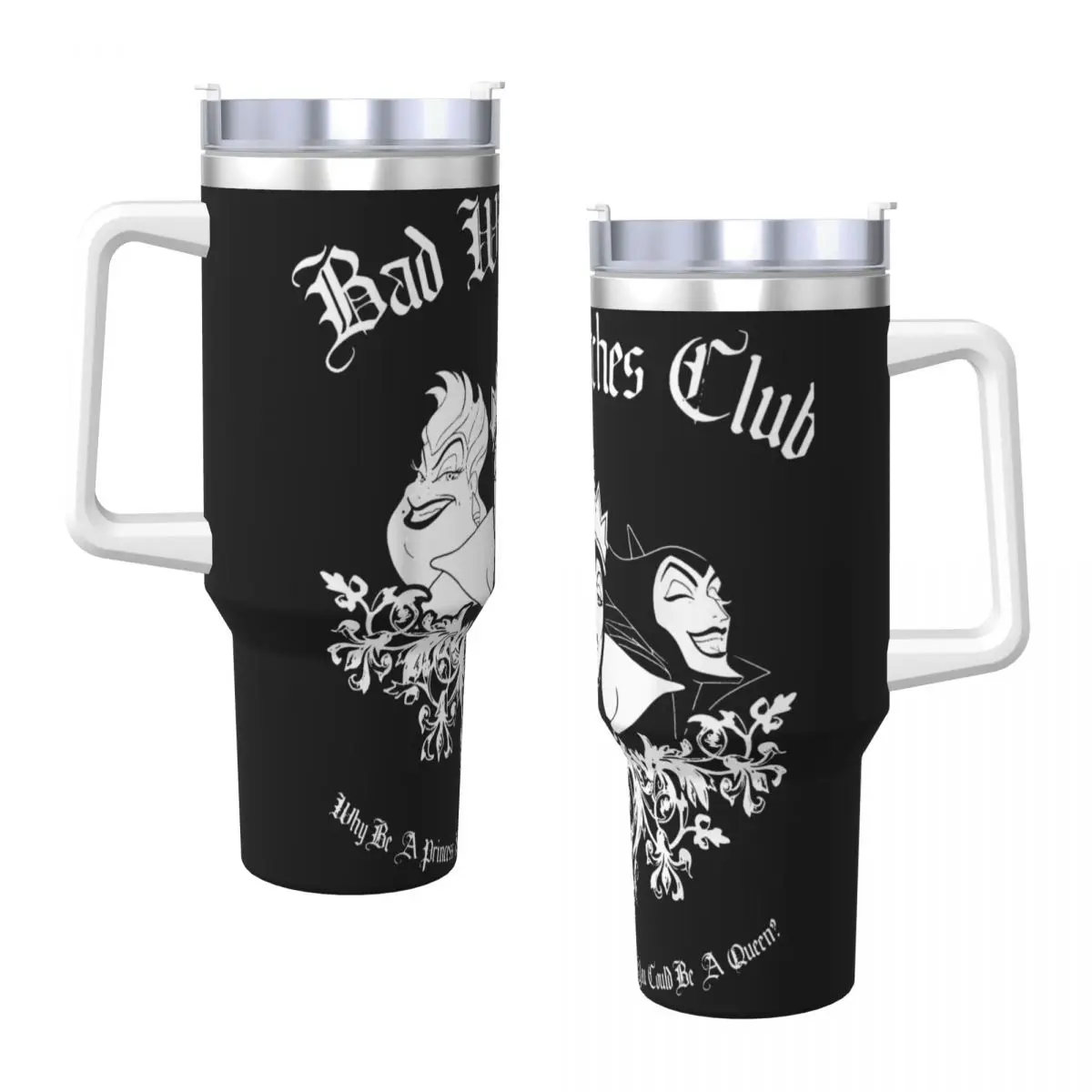 Stainless Steel Tumbler Villains Funny Bad Witches Club Group Shot Mugs With Straws Driving Leakproof Large Capacity Thermal Mug