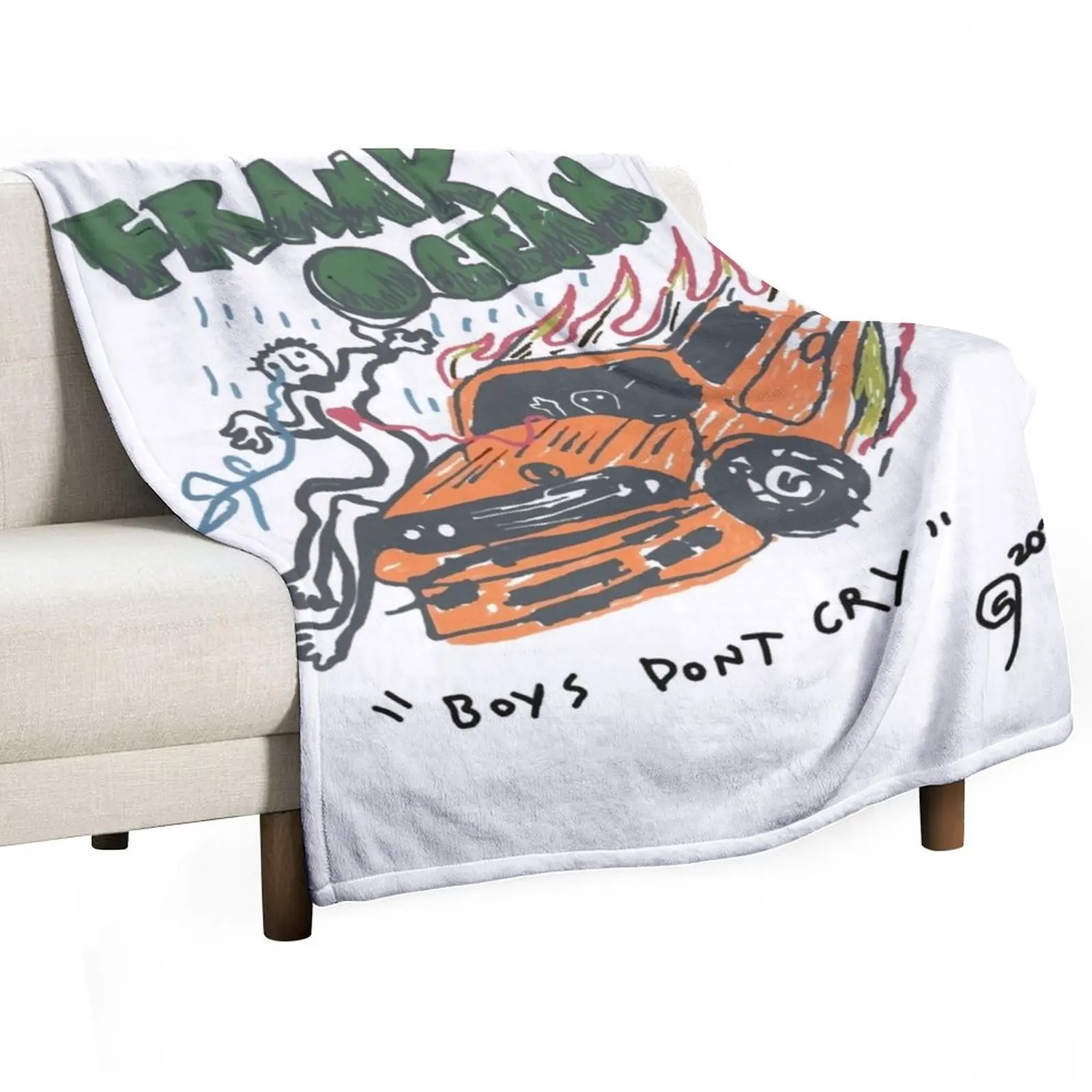

Frank Ocean and the cars of Blonde Throw Blanket Decorative Sofa anime Fashion Sofas Personalized Gift Blankets