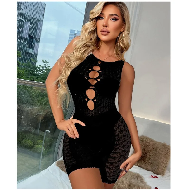 Sexy and Playful Lace Perspective Tight Fitting Jumpsuit Set Perspective Uniform Fishnet Bodysuit  Bodysuit Body Suit Sexy Porno