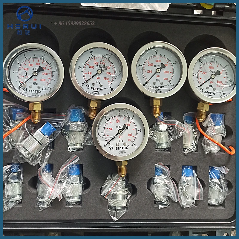 Hydraulic Pressure Gauge Diagnostic Test Kits Good Quality Excavator Spare Parts