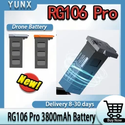 Power Boost 3800mAh LiPo Battery, Impact Proof Design for Extended Flying on RG106 Pro