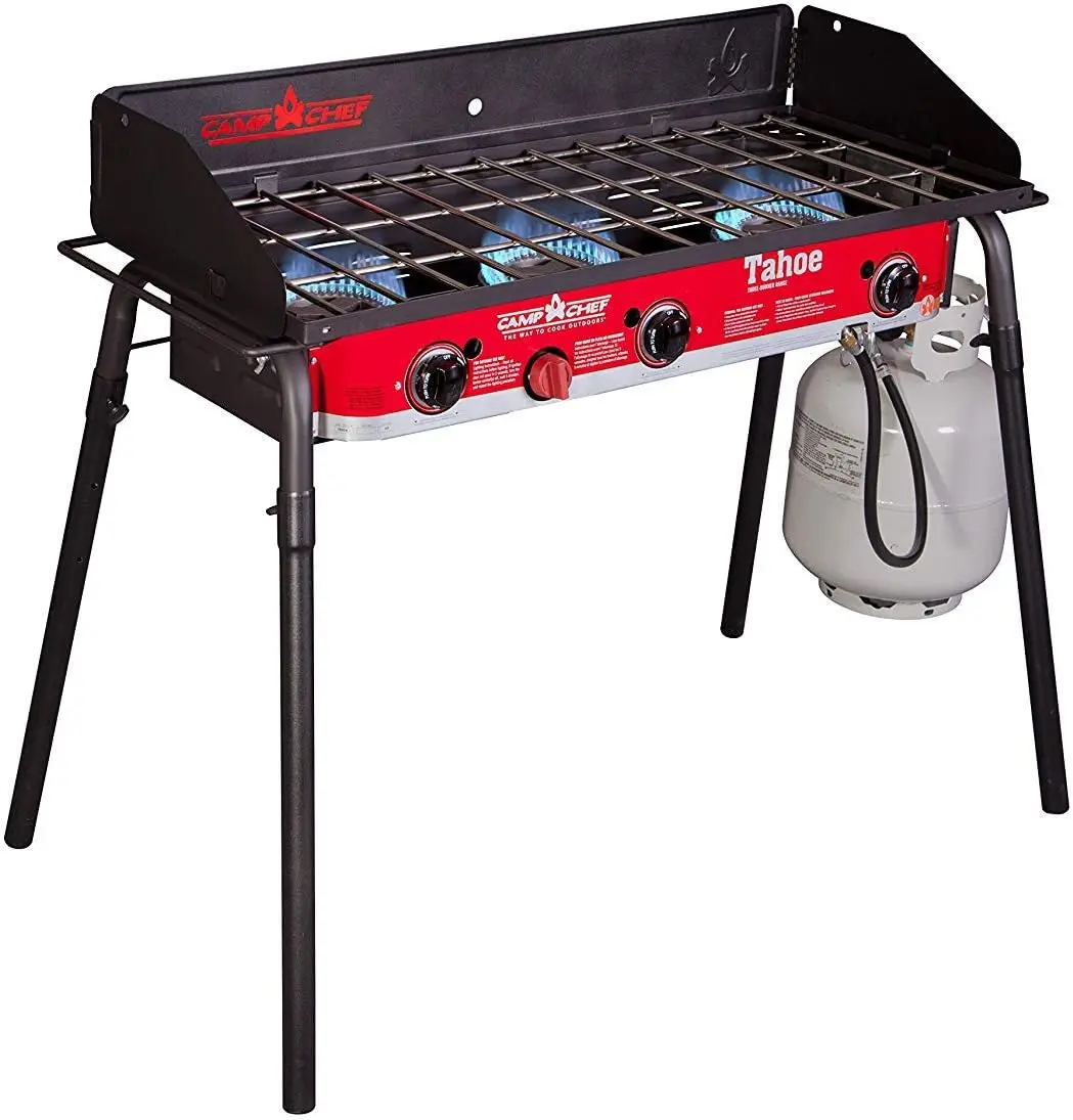 16-3-Burner Gas Stove - Perfect for Big Outdoor Cooking Jobs - 30,000 BTU Burners - 608 Sq In Cooking