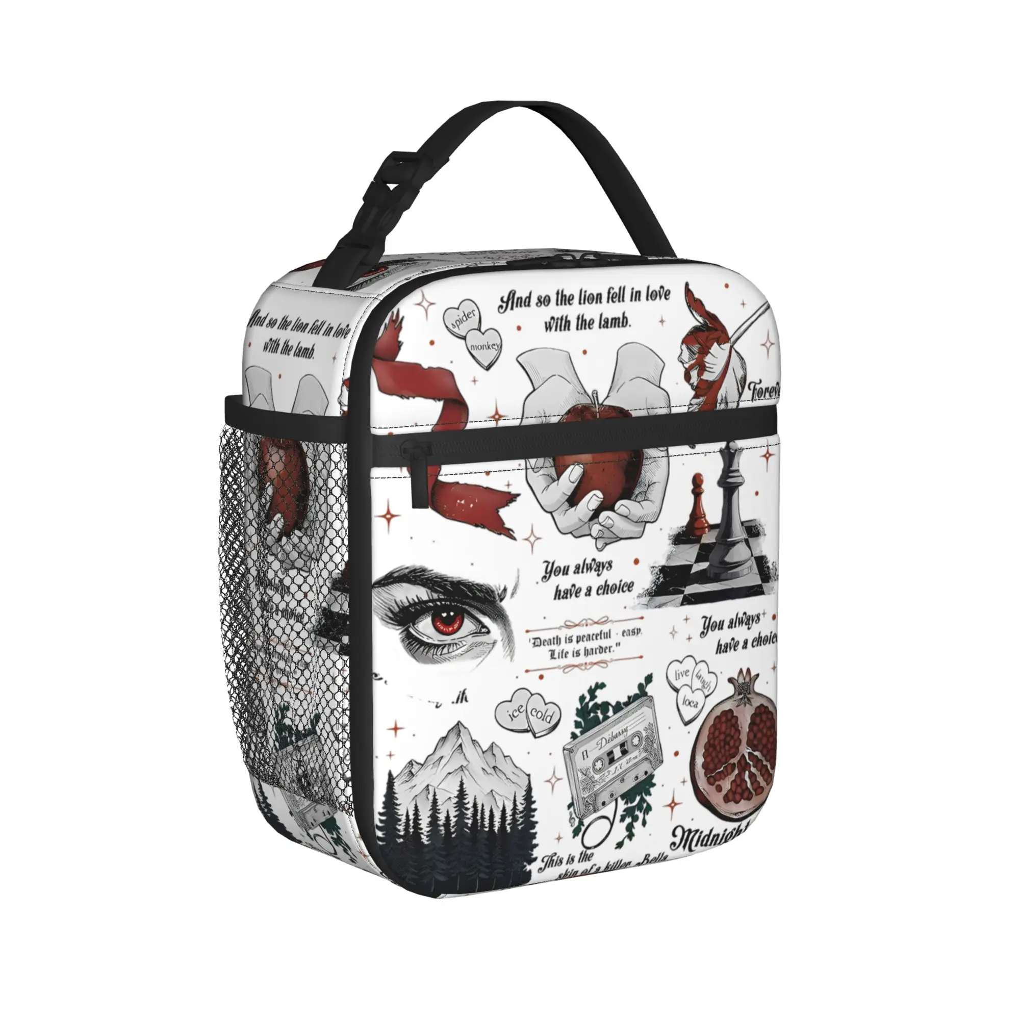 Romance Twilight Saga Vampires Wolves Insulated Lunch Bag Thermal Bag Reusable,Lunch Container Tote Lunch Box Girl Boy College