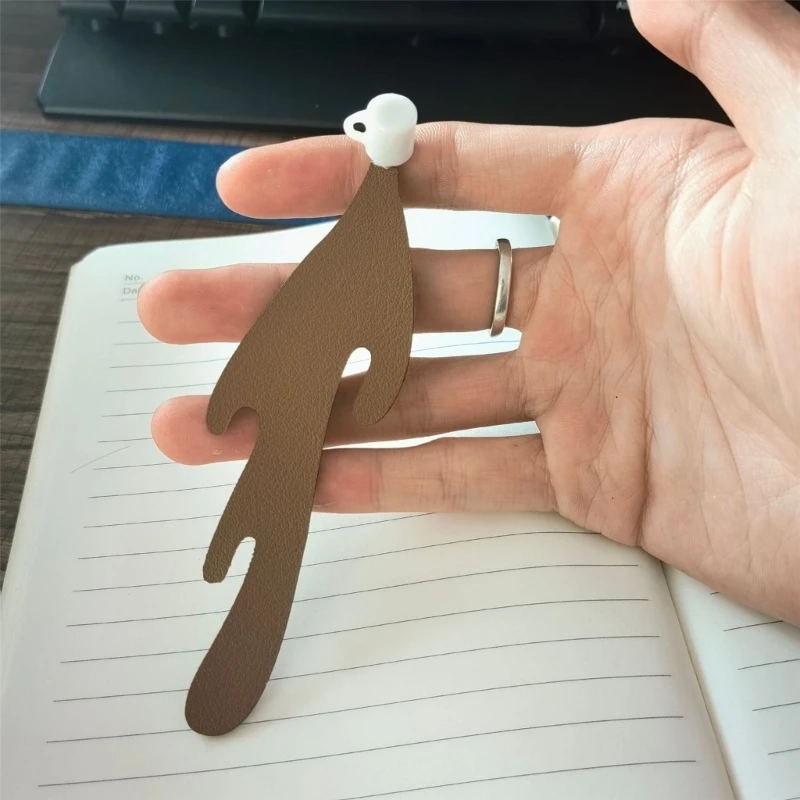 ที่คั่นหนังสือกาแฟที่หก ที่คั่นหนังสือหนัง มุมหน้า เครื่องหมายหนังสือสำหรับคนรักหนังสือ