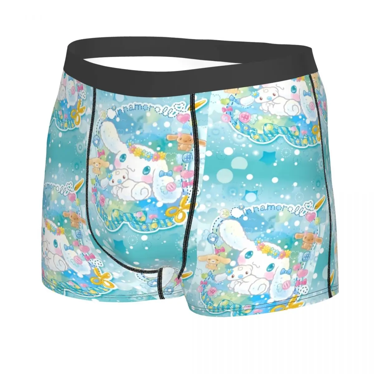 Custom Cinnamoroll Sanrio Cartoon Boxers Shorts Panties Male Underpants Breathable Yugui Dog Xina Cinnamon Dog Briefs Underwear