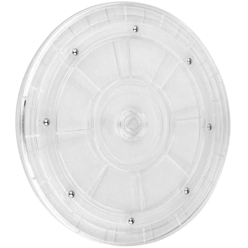 

Transparent Rotating Turntable Spice Organizer Tray Stand Clear Acrylic Storage Kitchen Household 360-degree Rotating Plate
