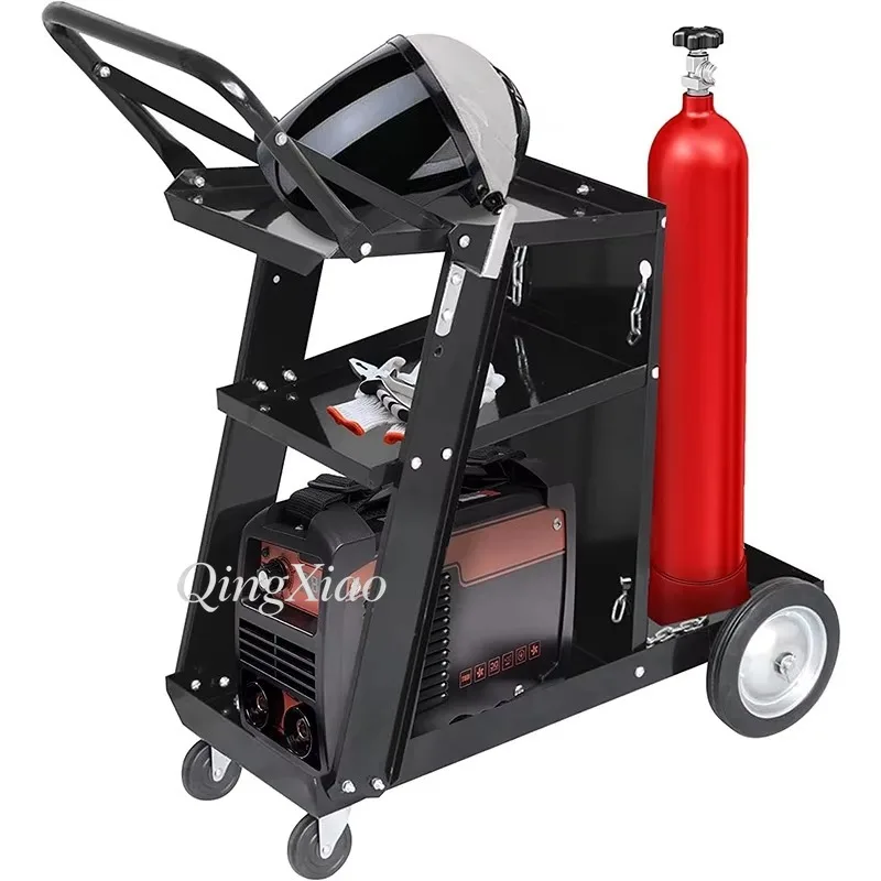 Multifunctional Welding Storage Trolley Mobile Repair Cart MIG Welder With Storage Rack Organize Tools Accessories Conveniently