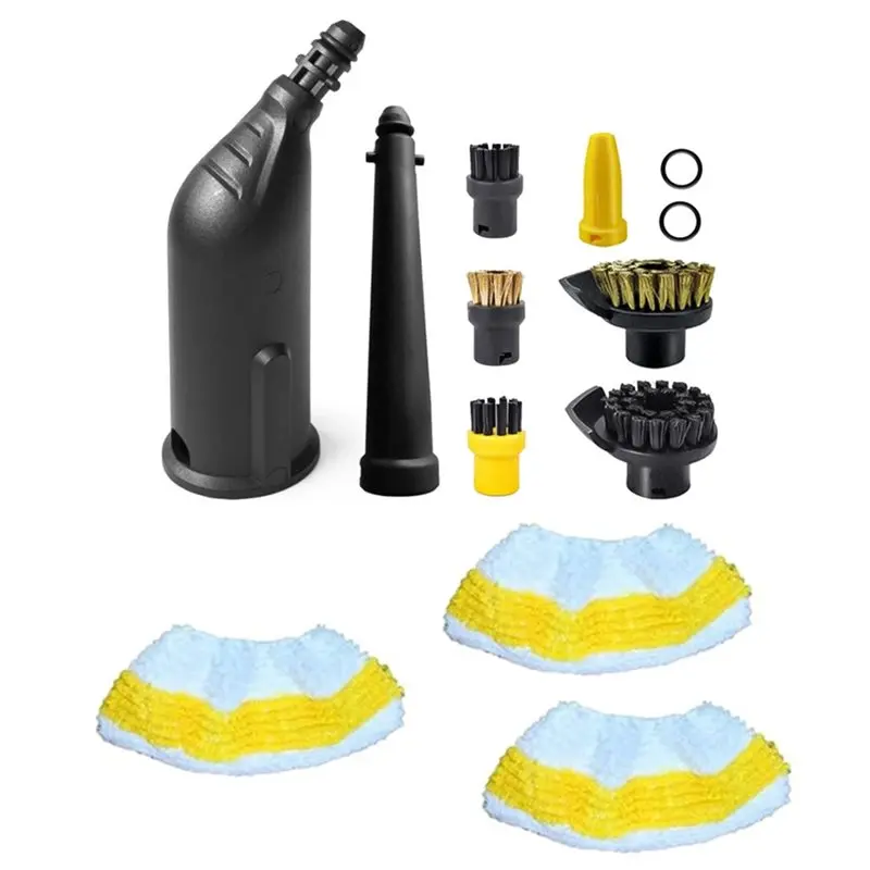 ABBZ-Mop Cloth Cover Steam Power Nozzle Set For Karcher SC1 SC2 SC3 SC4 SC5 Steam Cleaner Replacement Joint Brushes Round Brush