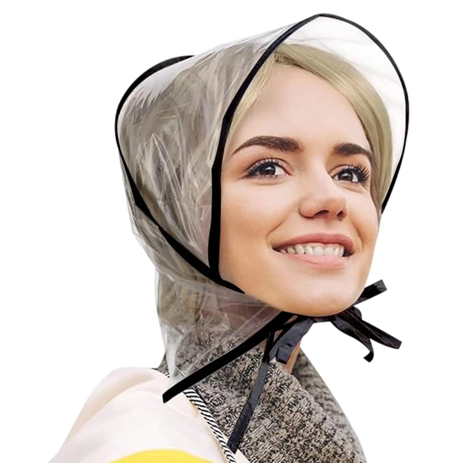 Rain Hats for Women Reusable Transparent Headwear with Brim Waterproof Transparent Rain Hat for Women Lady Girlfriend Mother