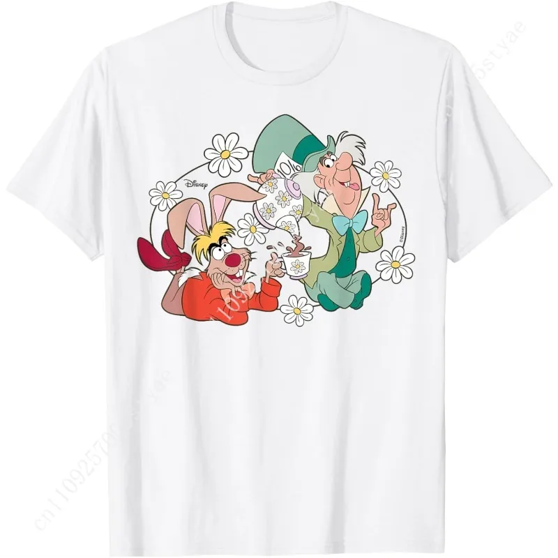 

Alice in Wonderland - Mad Hatter and Hare Tea Flowers T-Shirt