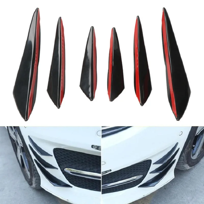 Car Universal Modified Air Knife Carbon Fiber Pattern Bumper Air Knife Carbon Fiber Modified Front Bumper Spoiler