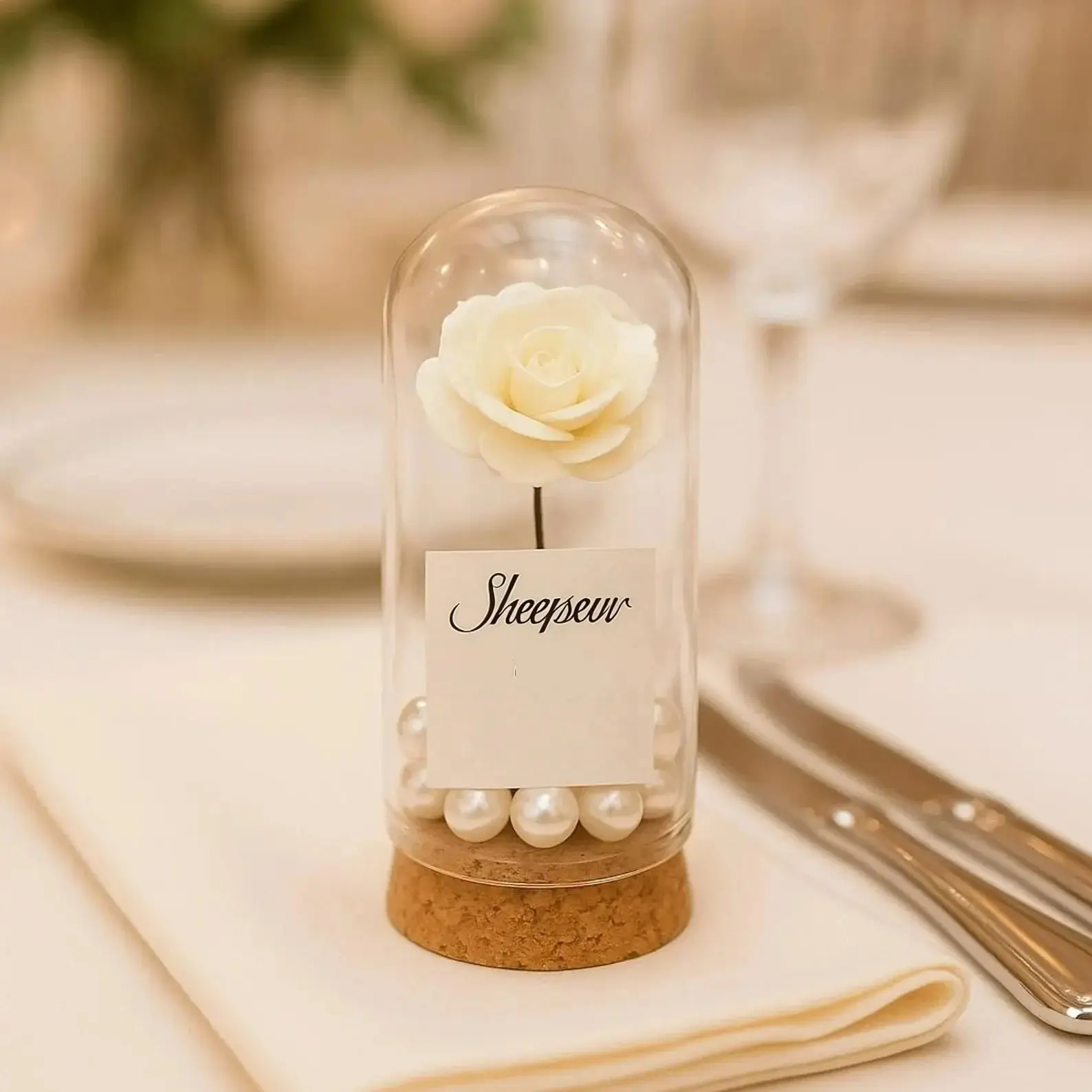 

Изготовленный на заказ очарованный розовый стеклянный купол на свадьбу - сувениры «Красавица и чудовище»