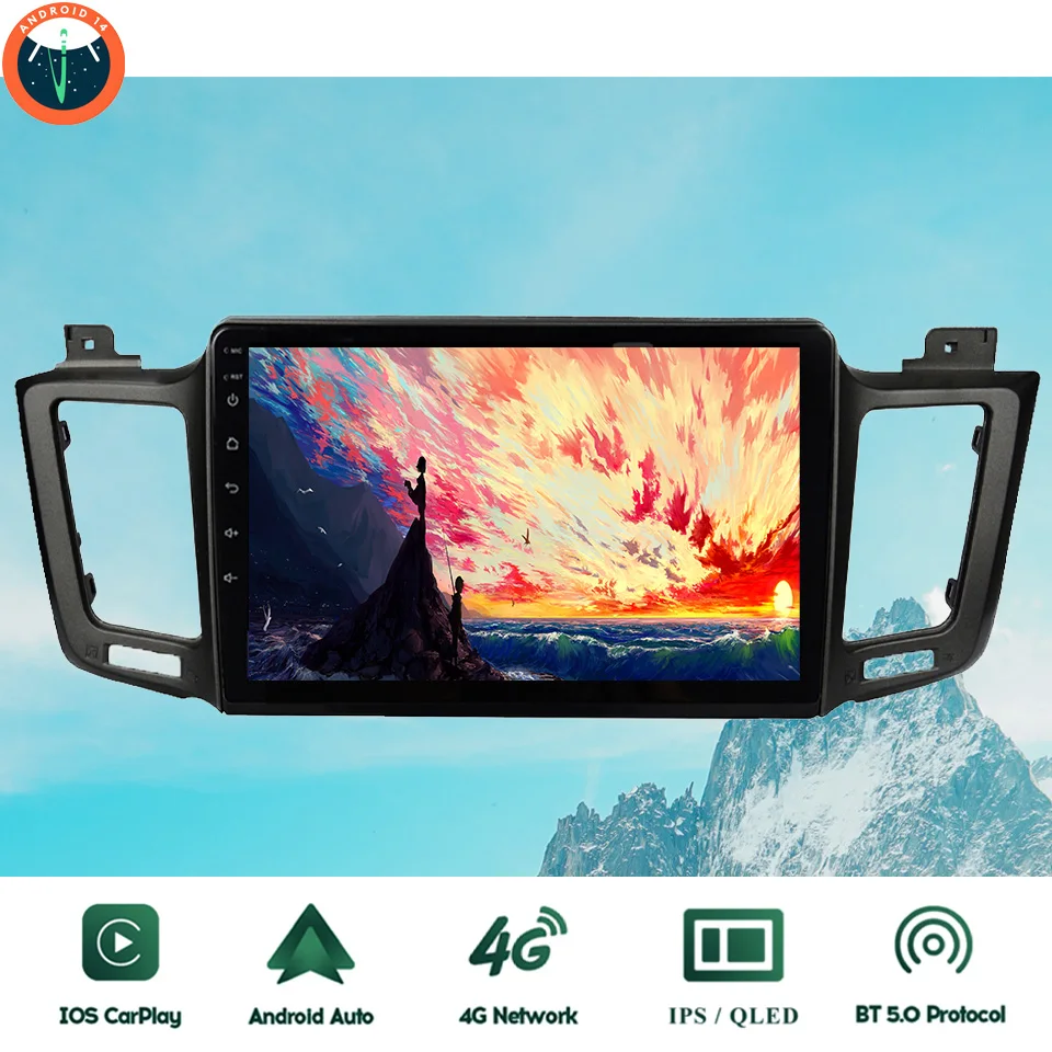 8G+128G Android 14.0 Car Radio Multimedia Video DVD Player Navigation GPS For Toyota RAV 4 RAV4 2012 2014 2016 2018 Head unit