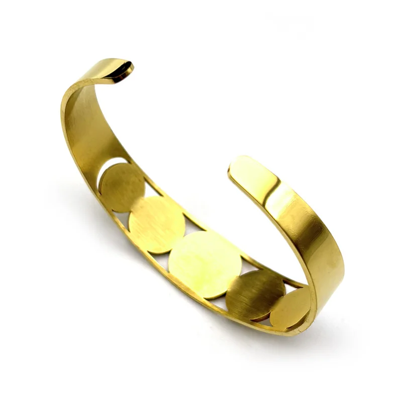 الكاثوليكية سانت بنديكت سوار قابل للتعديل للنساء الرجال الفولاذ المقاوم للصدأ الذهب اللون سان بينيتو سلسلة اليد الدينية مجوهرات