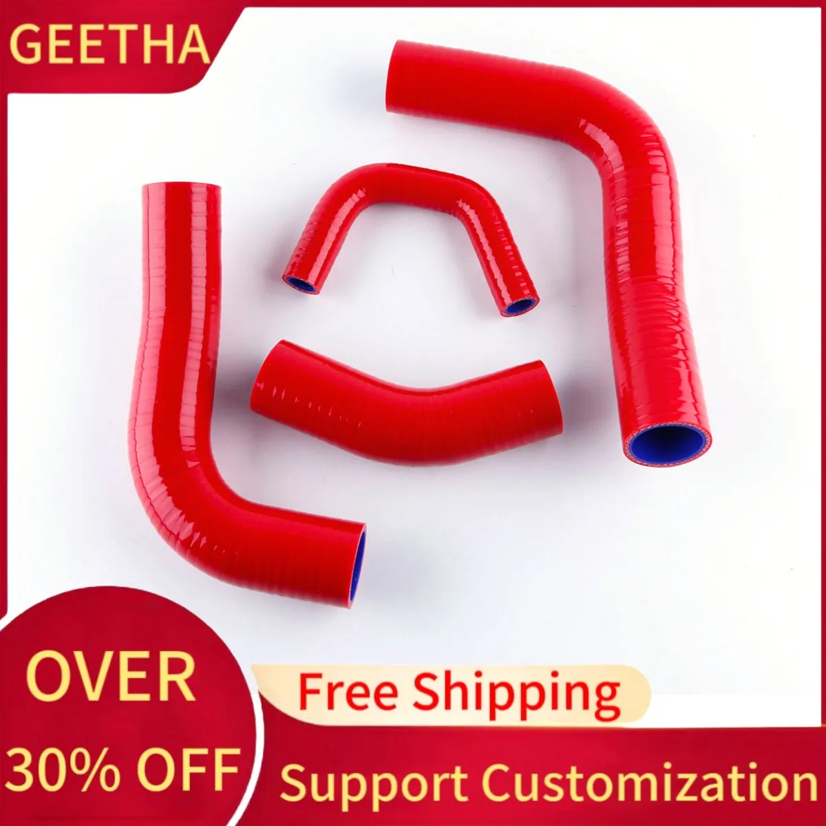 Silicone Radiator Hose for 1990-1992 Toyota LandCruiser FJ80 FJ80R 3F 3F-E 4.0