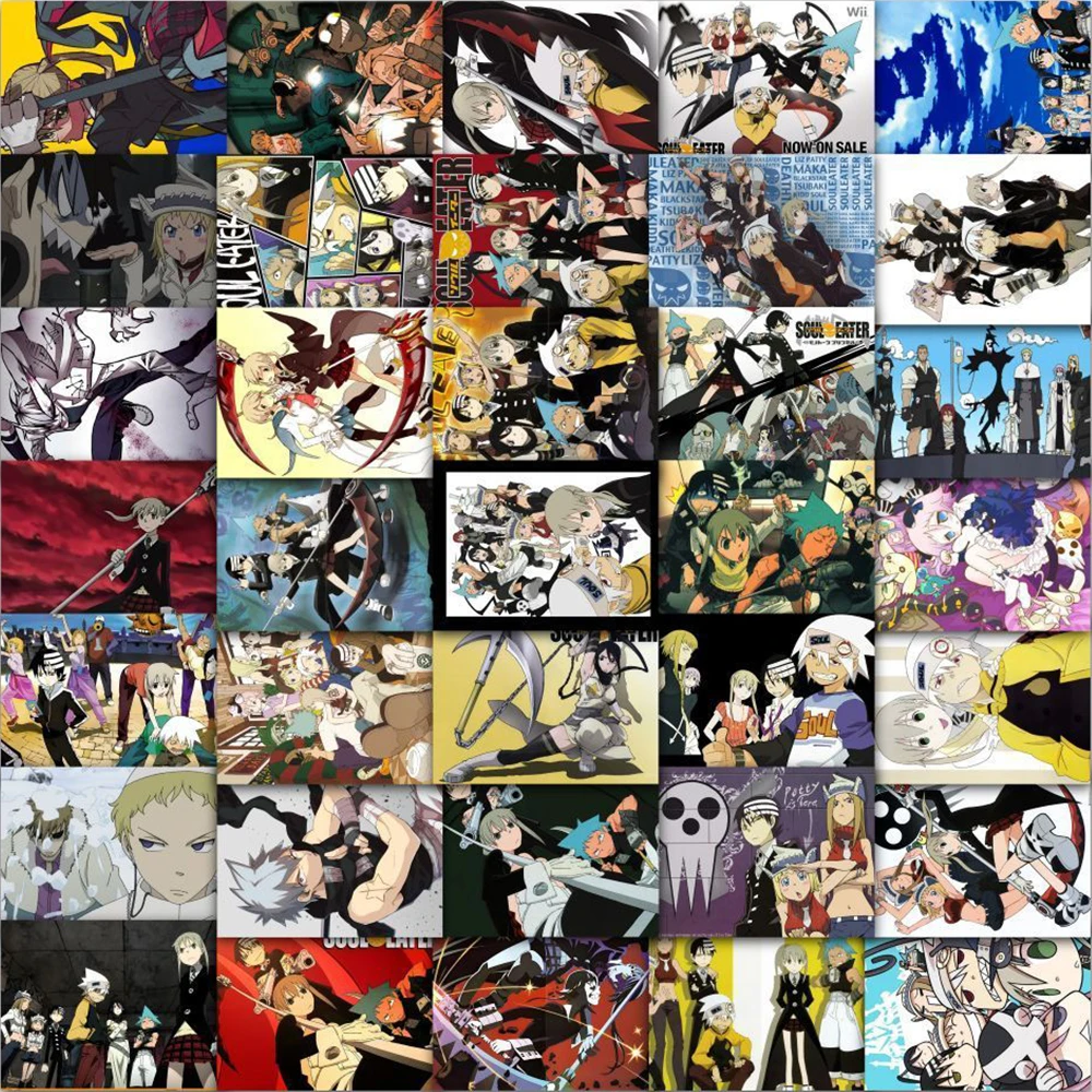 

10/30/63pcs Cool Soul Eater Anime Stickers Maka Albarn Soul Eater Black Star Sticker Skateboard Suitcase Luggage Phone Decals