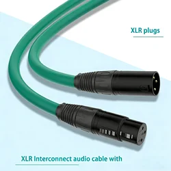 Hifi Silver-plated 2XLR Cable High Quality 6N OFC HIFI XLR Male to Female Audio Cable