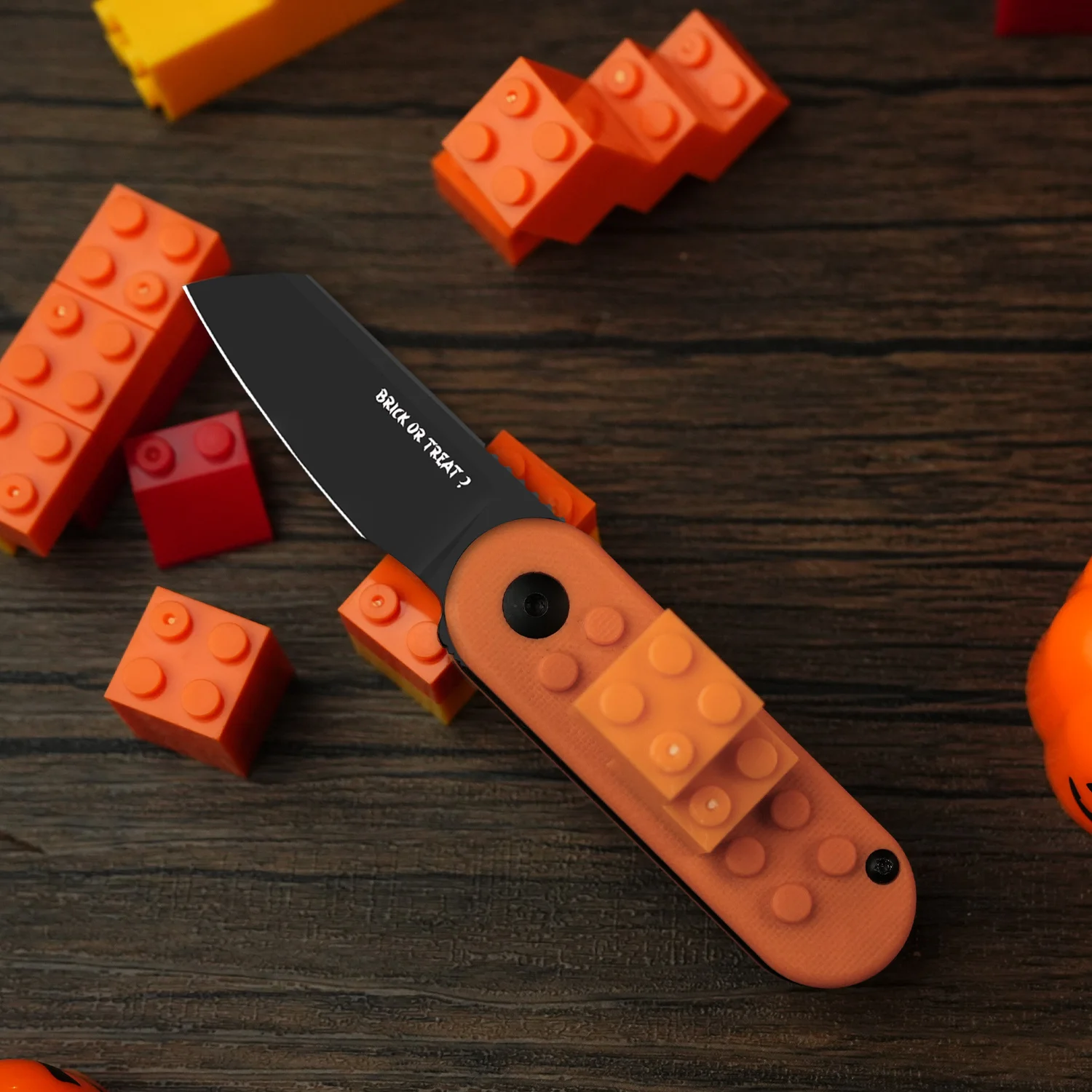 Kizer Small Pocket Knife MiniBay V2583AHW1 New Orange G10 Handle with 14C28N Steel Blade Outdoor Camping Knifes