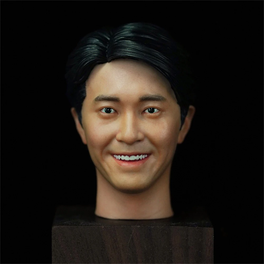 

For Sale 1/6th Hand Painted The King of Comedy Stephen Chow Vivid Head Sculpture Carving for 12'' PH TBL Action Figure