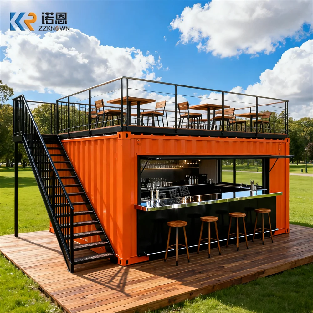 Portable Container Coffee Beer Bar Container Restaurant Kitchen Fast Food Kiosk Mobile Restaurant With Customizable Layout
