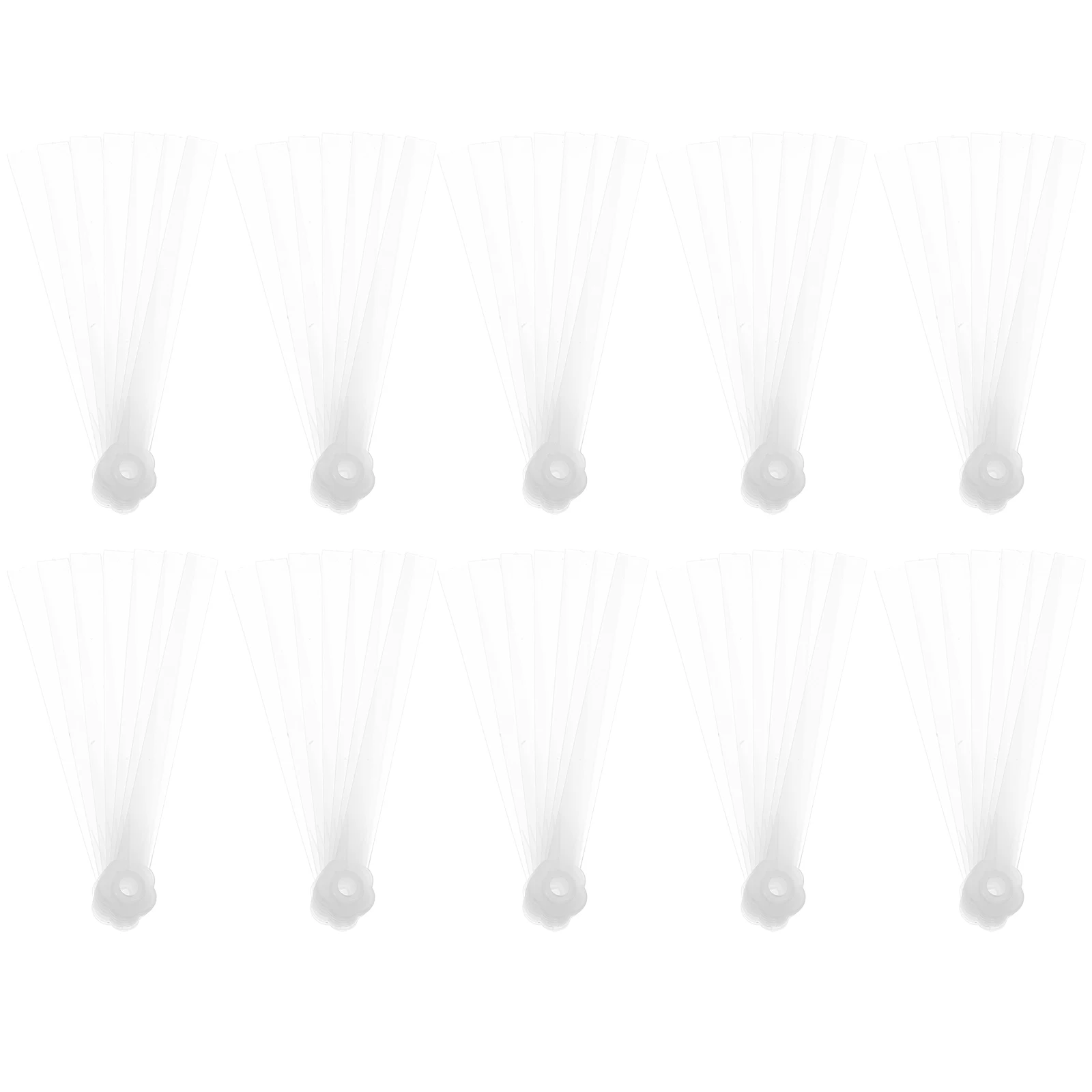 

10Pcs Folding Fan Handle DIY Clear Plastic Grip Accessories for Fan Making Crafts Replacement Handheld Fans Stick