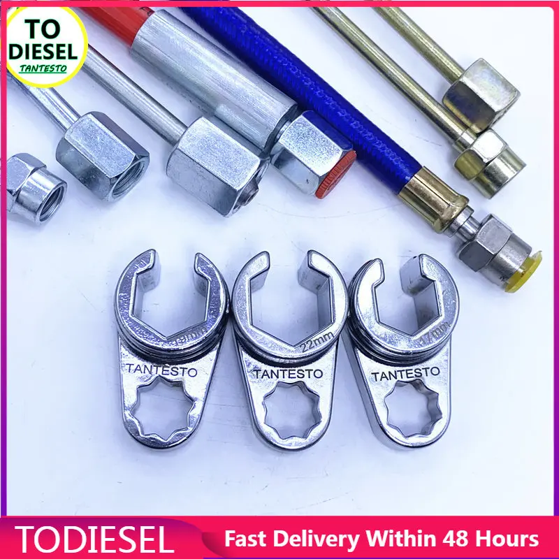 High Pressure Tubing Pipe Removal Install Wrench Octagonal Socket 17mm 19mm 22mm Nitrogen and Oxygen Sensor Repair Tool