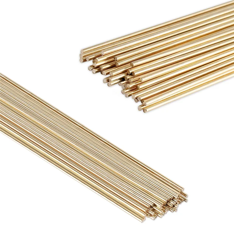 ABZV-HS221 40Pcs 황동 브레이징 막대 1/2 Lb 직경 5/64 "둥근 베어 청동 자체 플럭싱 용접 스틱