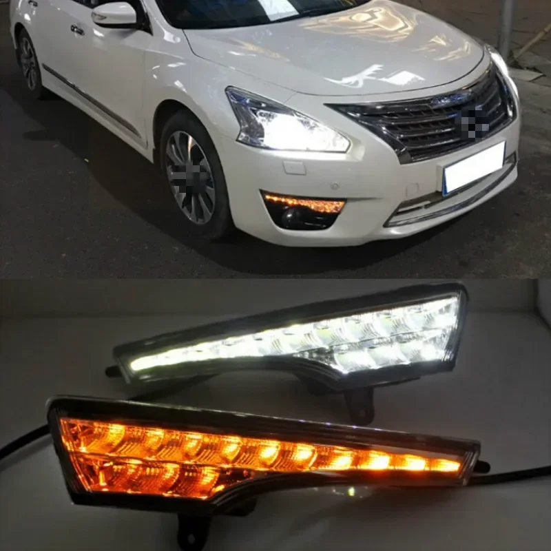 

1 Set drl For Nissan Teana ALTIMA 2013 2014 2015 2016 LED DRL Daytime Running Lights Daylight with turn signal