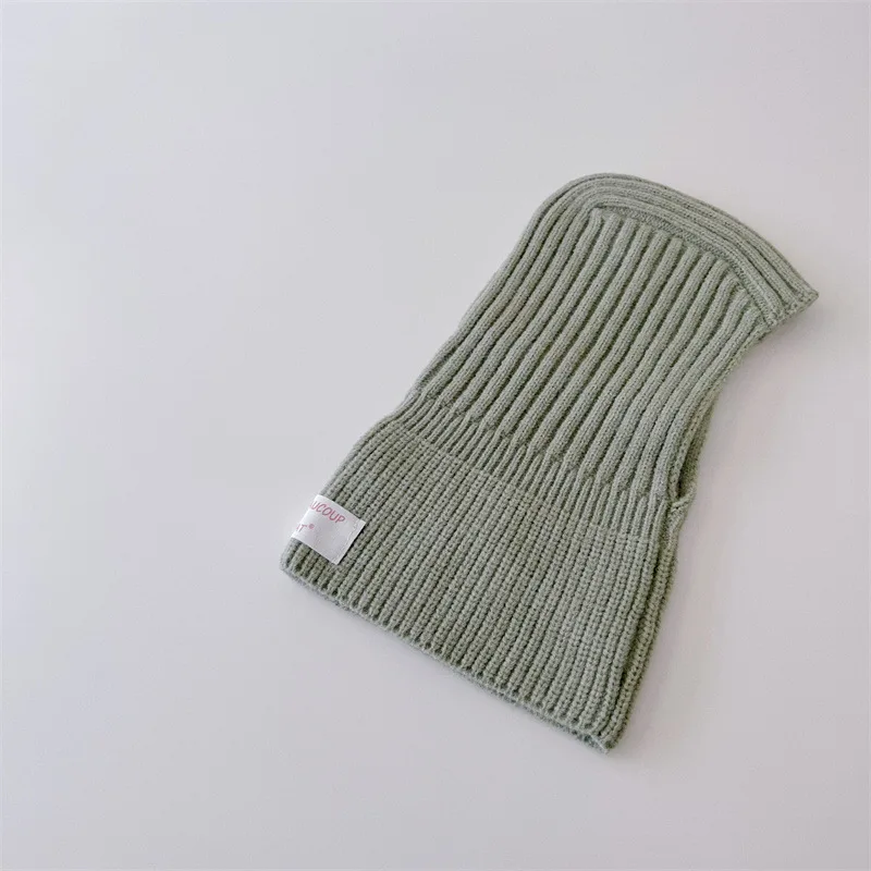 MILANCEL Baby-Strickschal mit Kapuze, warm, einfarbig, einteiliger Schal und Mützen für Kleinkinder, Kinderzubehör – Detail 14