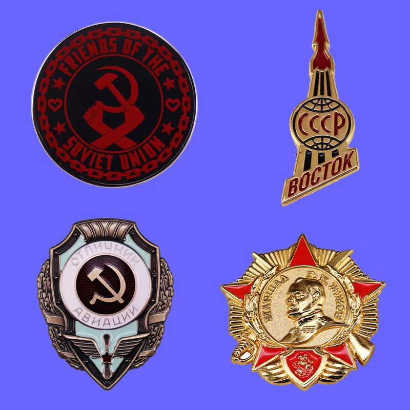 Soviet Air Force Medal Metal Badge Hammer And Sickle Logo Creative Lapel Brooch Hat Bag Pin Accessory High-end Souvenir Collect