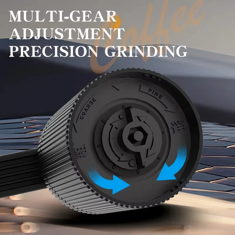 ポータブル手回しコーヒーグラインダーミニ調整可能な粗い粉砕機ホームオフィス旅行コーヒー粉末製造機