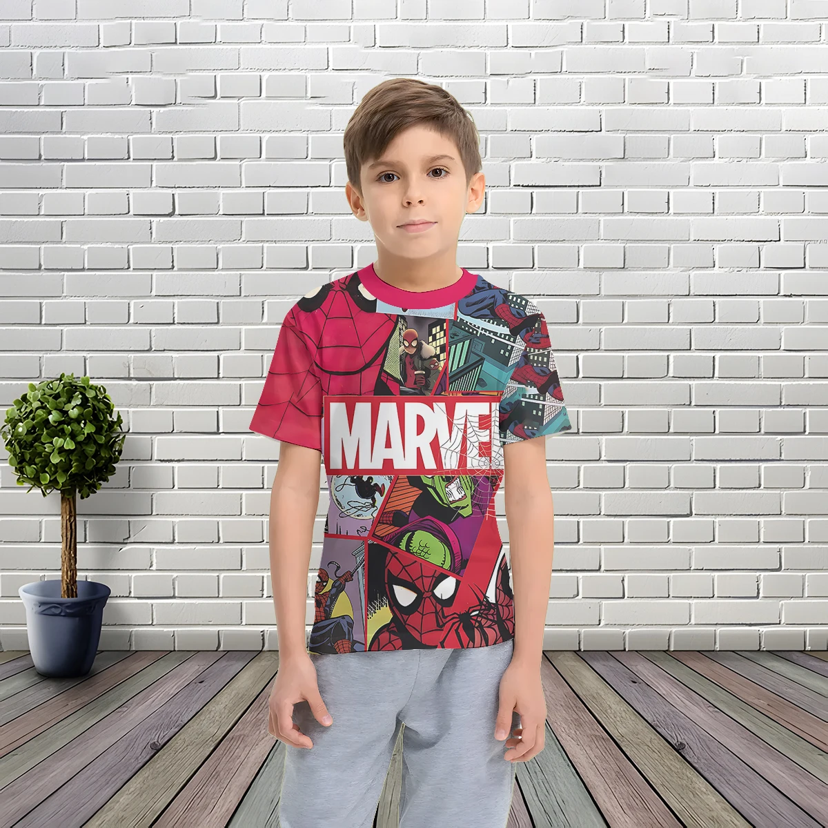

Cartoon Children Spiderman 3D Print Baby Clothing 5 To 14 Years Male Outdoor Clothes for Children Boy Girl Child Top Shirts
