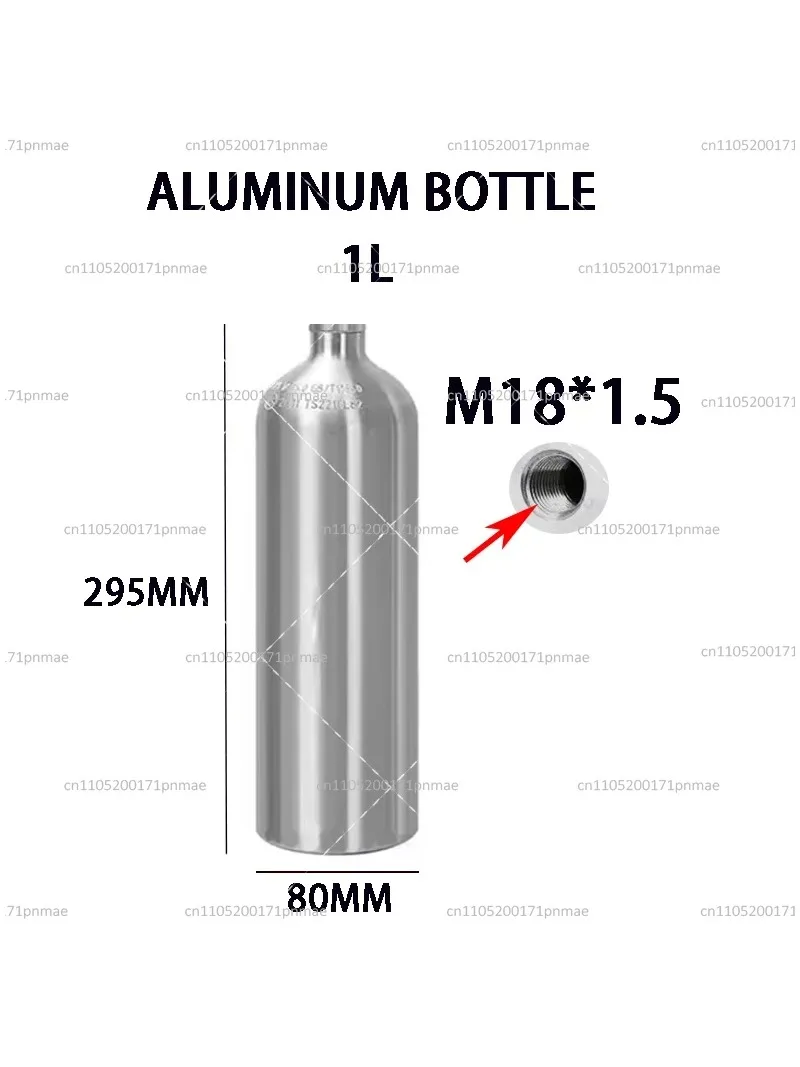 Professional Aluminum CO2 Cylinder Set 0.6L 1L High Pressure Safe Durable for Aquascape Fish Tank