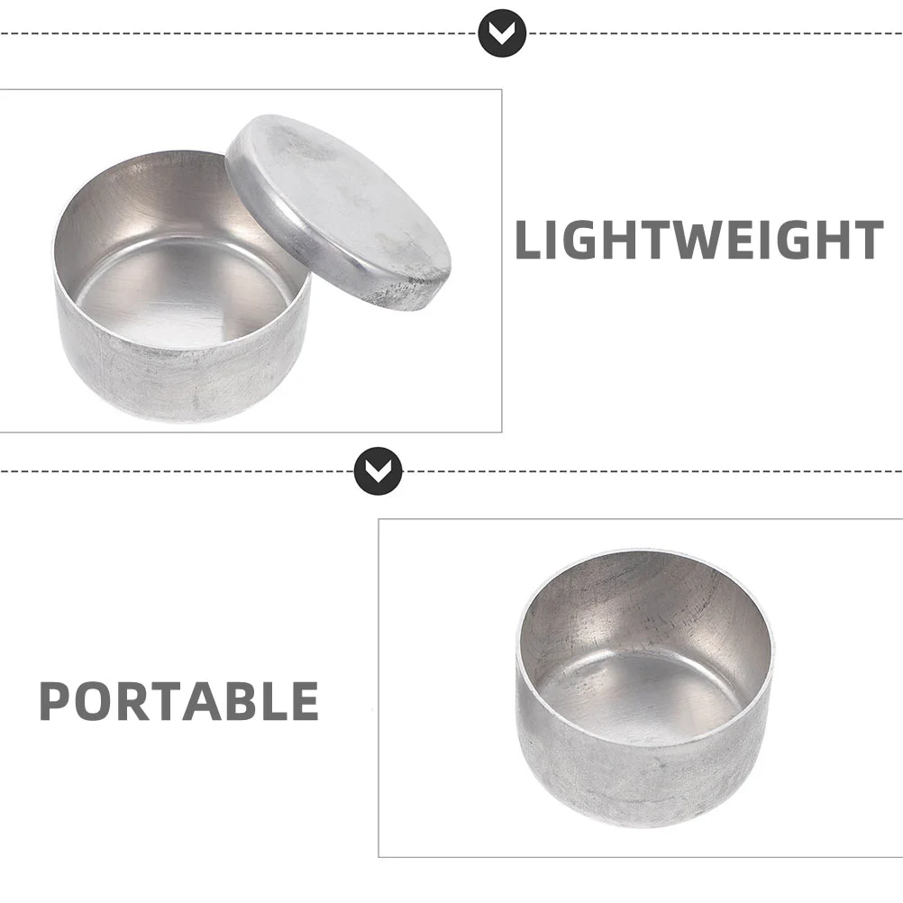 3 Pcs Soil Box Sample Jars with Lids Empty Tins Specimen Aluminum Laboratory Dish Alloy Mini Small