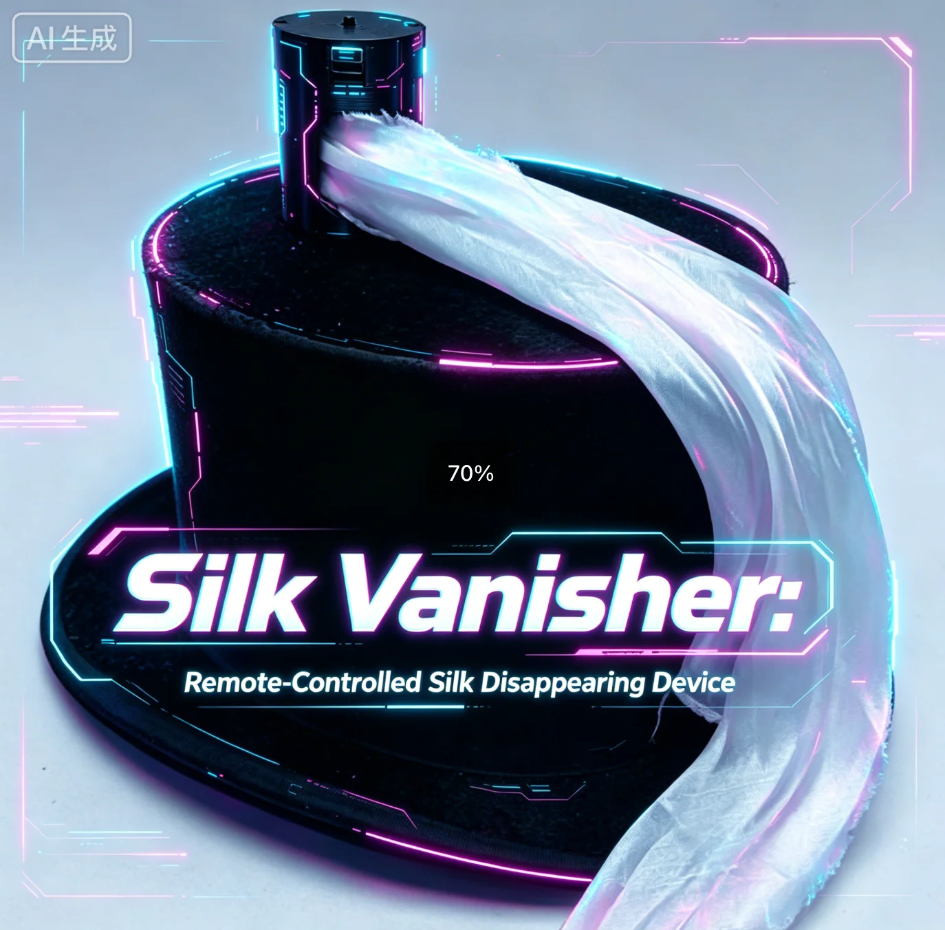 

Professional Silk Vanisher – Remote Control Silk Disappearing Device, Stage Magic Trick, Illusion Gimmick & Magician Prop