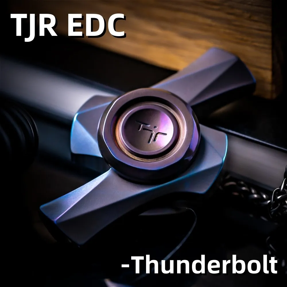 Tjr edc thunderbolt fidget spinner brinquedos para adultos acessórios de mesa de escritório gadgets de alívio de ansiedade projetos originais giroscópio