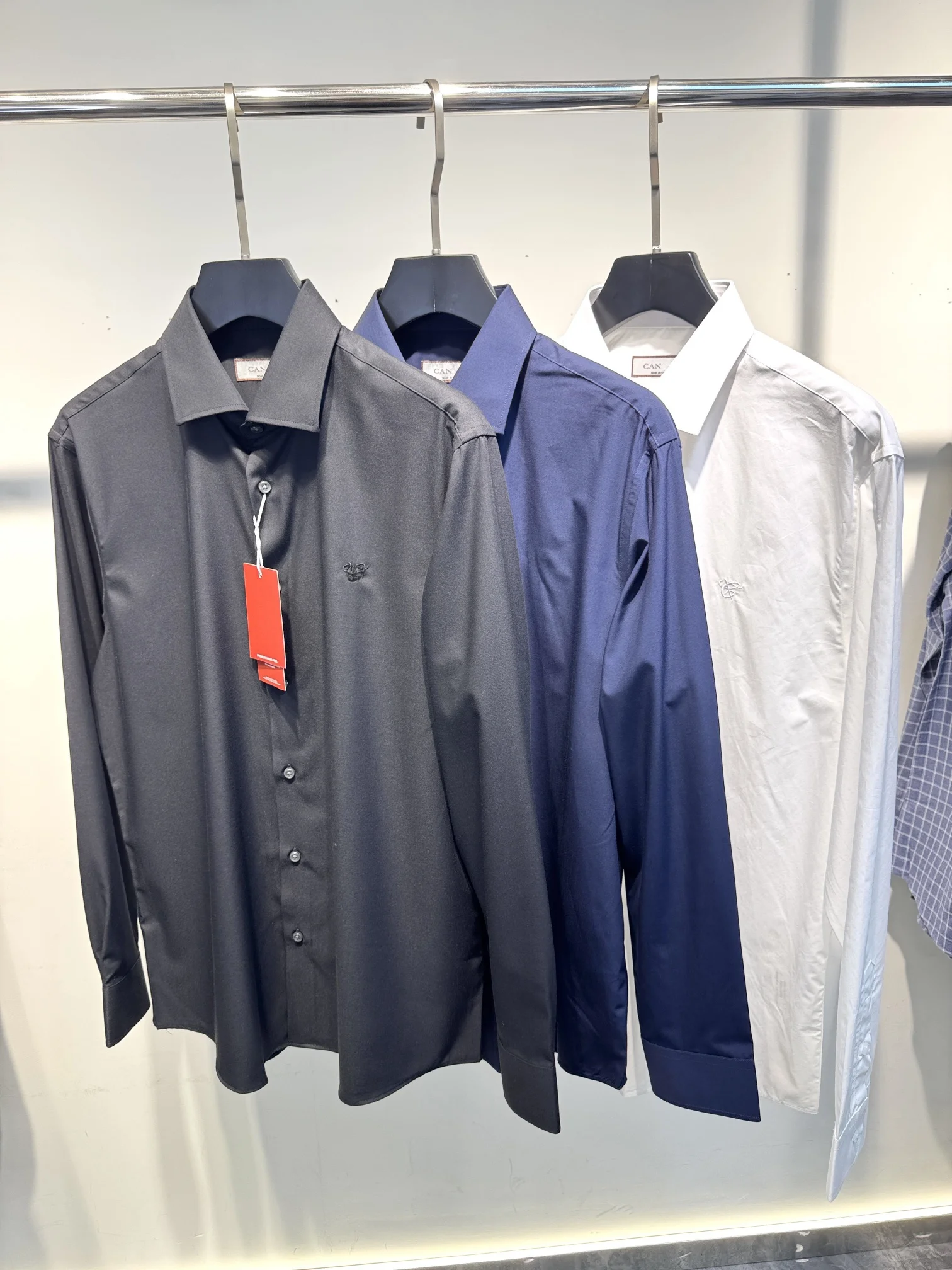 Elegant Long Sleeve Casual Shirt for Men High Quality Cotton  Neck Button up Elegant Style Standard Fit Autumn Wear