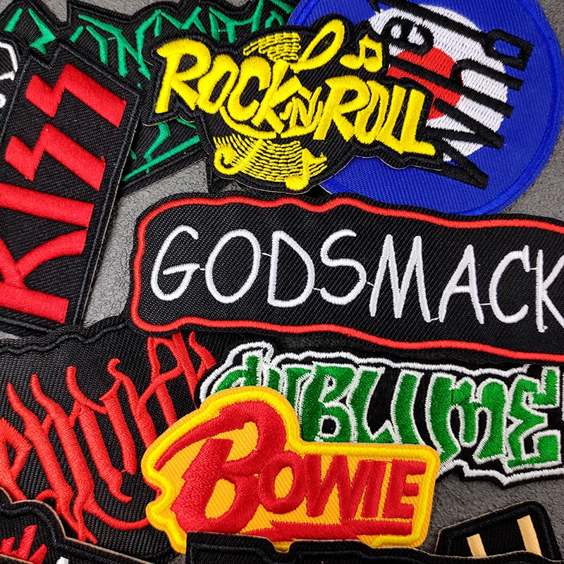 26Pcs/Lot PUNK ROCK Patches Embroidery Applique Ironing Clothing Sewing Supplies Decorative Badges Group Team Combination