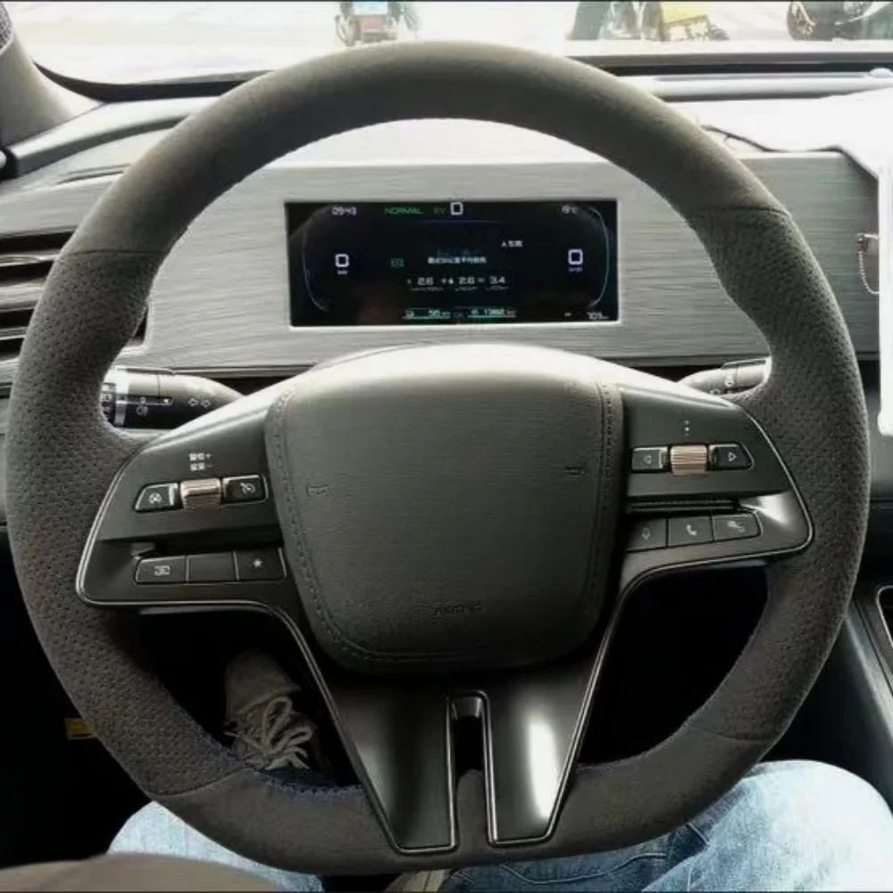 

Custom Car Steering Wheel Braid Cover Soft 100% Fit For BYD Qin L Qin Plus Dmi Yuan Pro Destroyer 05 Car Products Steering Wrap