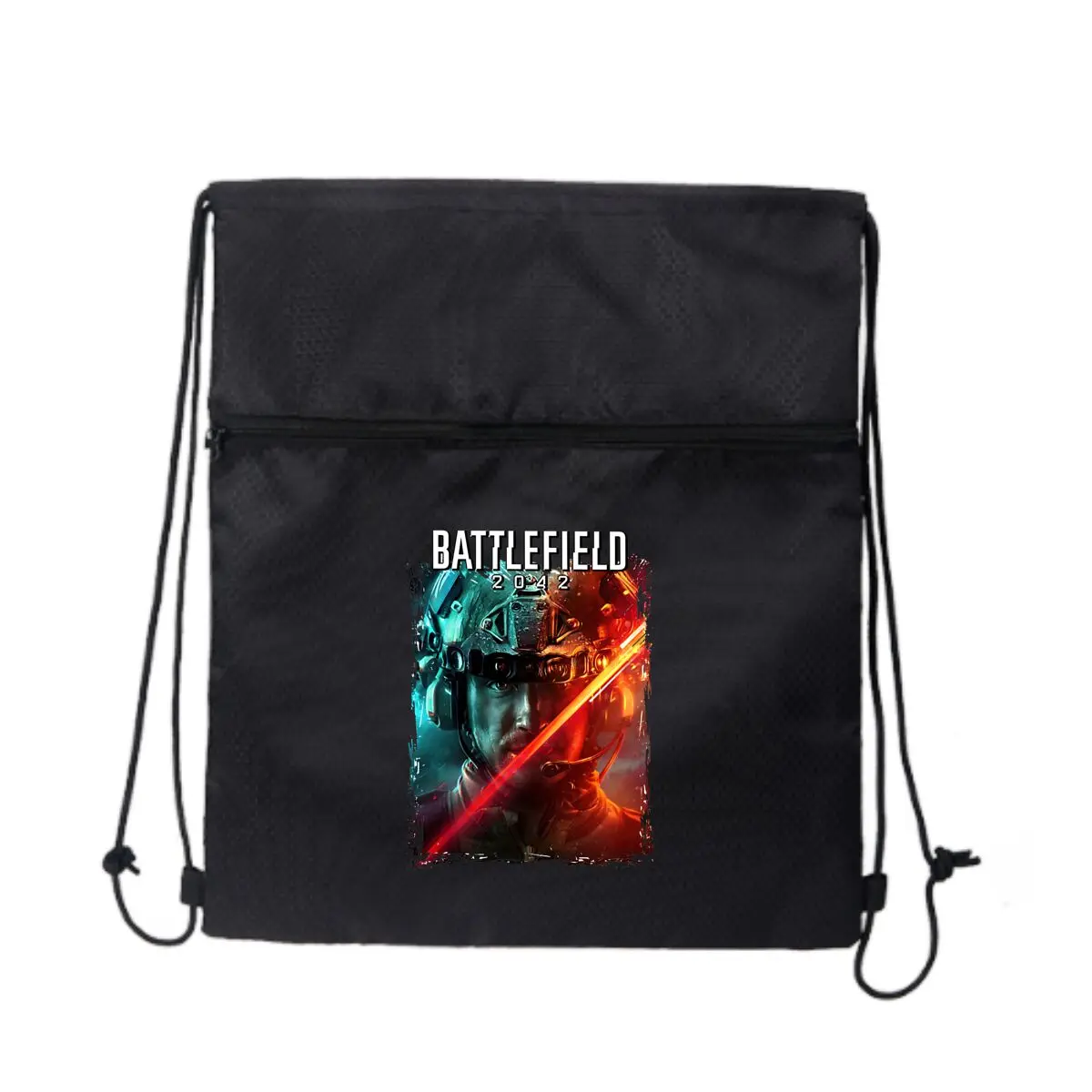 

Легкий рюкзак на шнурке Battlefield Game Art для рюкзака, рюкзак для отдыха на открытом воздухе, сумка на молнии