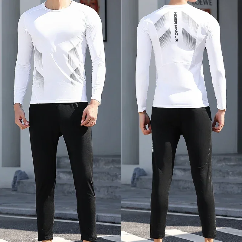 جديد ضغط قميص الرجال Rashguard اللياقة البدنية قصيرة الأكمام تشغيل الصالة الرياضية ملابس رياضية سريعة الجافة الركض التدريب الملابس الداخلية الجوارب تي شيرت