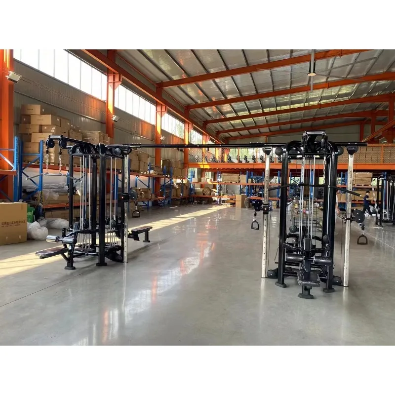 8-Station Comprehensive Fitness Machine - Multi-User Metal Equipment for Commercial Gyms, Group Comprehensive Strength Training