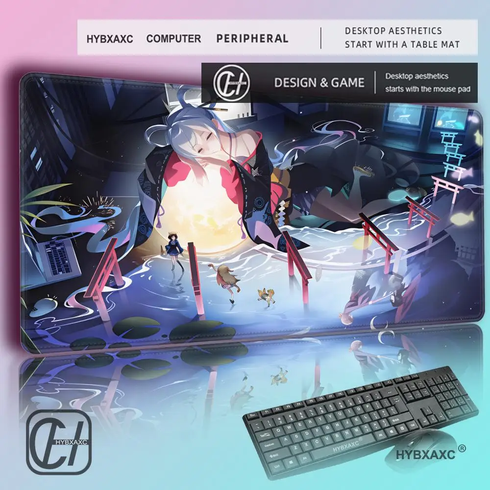 

HYBXAXC C-osmic P-rincess Kaguya Mouse Pad Anime Girl Iroha Sakayori Yachiyo Runami Mousepad Keyboard Accessories Table Desk Mat
