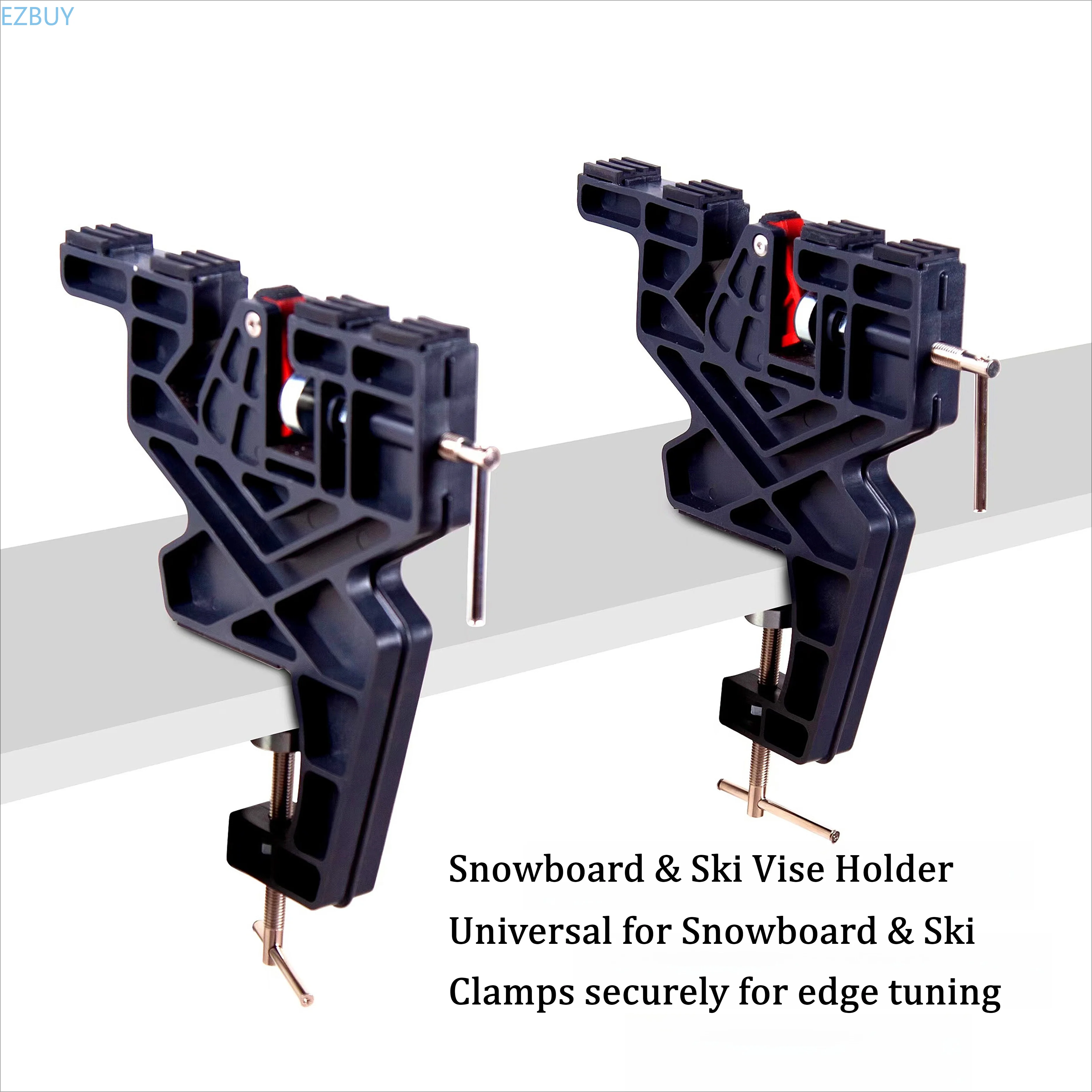 Upgraded Ski & Snowboard Vise Holder, Tiger Clamp, Stable & Durable, for Edge Tuning & Waxing, Snowboard Maintenance Tool