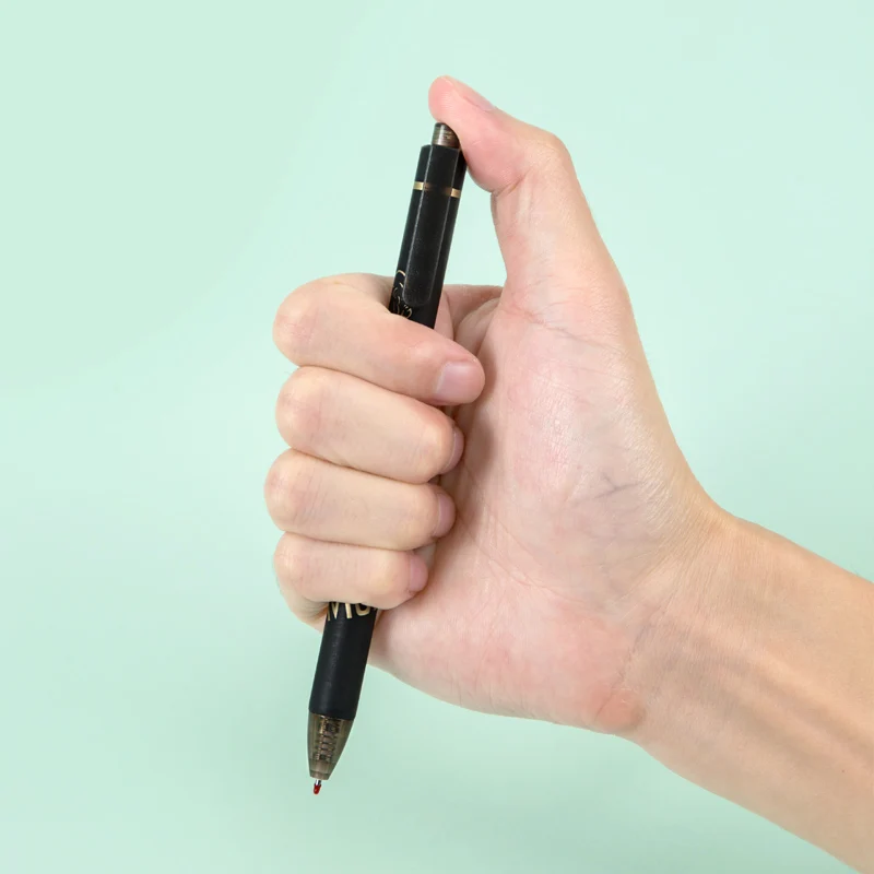 Гелевая ручка kinпрямая, 0,5 мм, с тремя черными ручками на водной основе