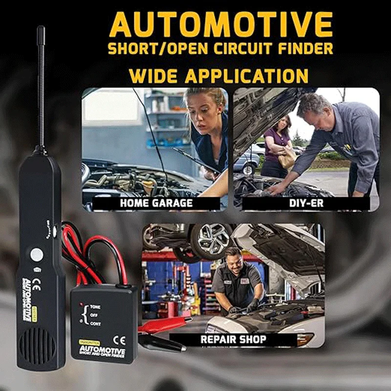 Auto Circuit Tracer 6-42V DC Wire Short Finder Circuit Scanner for Car, Boat, Trailer Open/Short Circuit Detection Tool EM415PRO