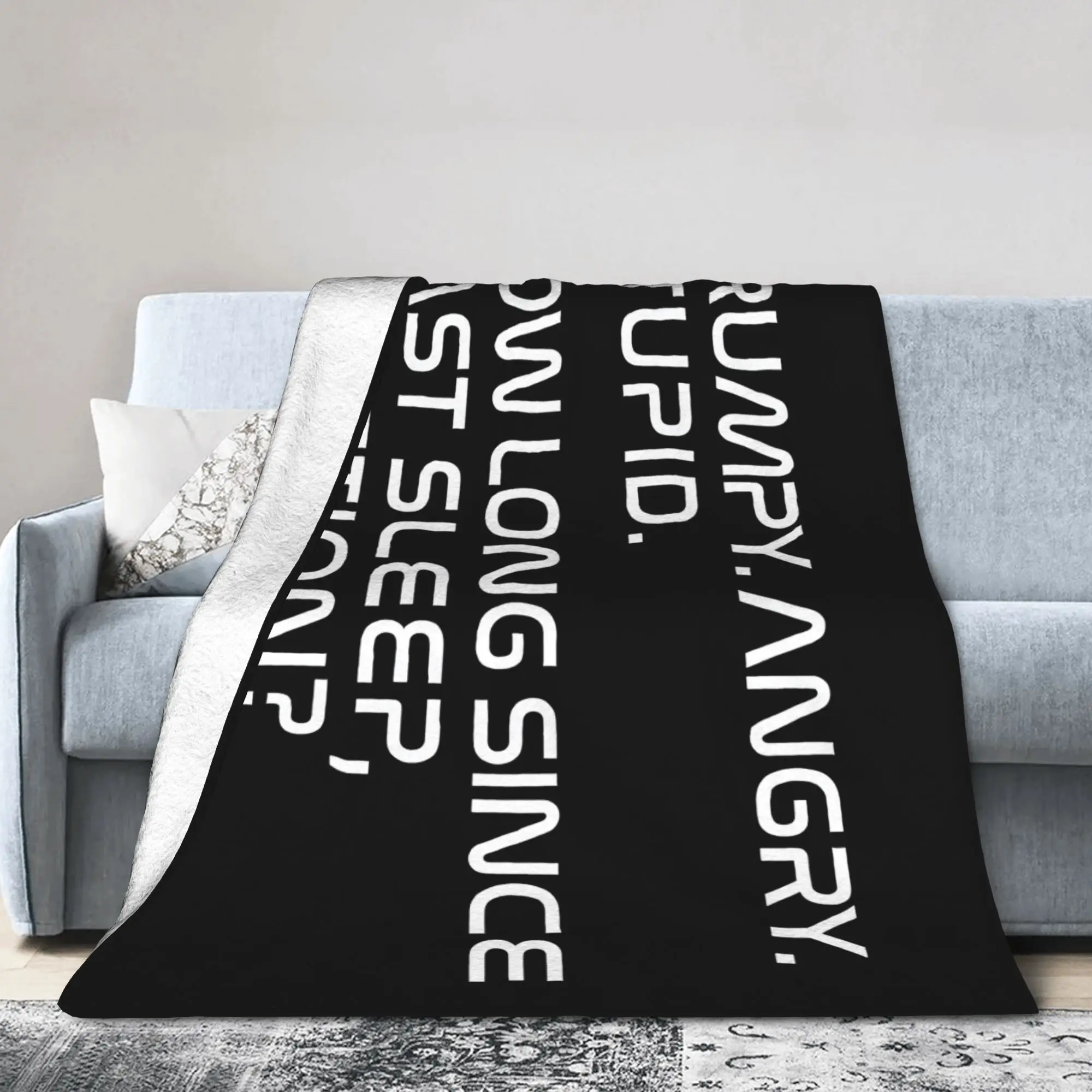 Project Hail Mary Grumpy-Rocky Quote Blankets Fleece Sci-Fi Adventure Soft Throw Blanket for Car Quilt Multi-function